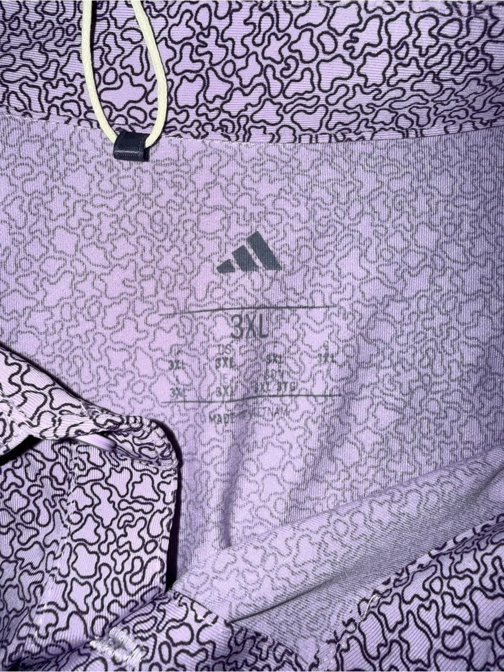 Adidas Ultimate365 Bunker Golf Polo Men 3XL Purple Print NWT $70